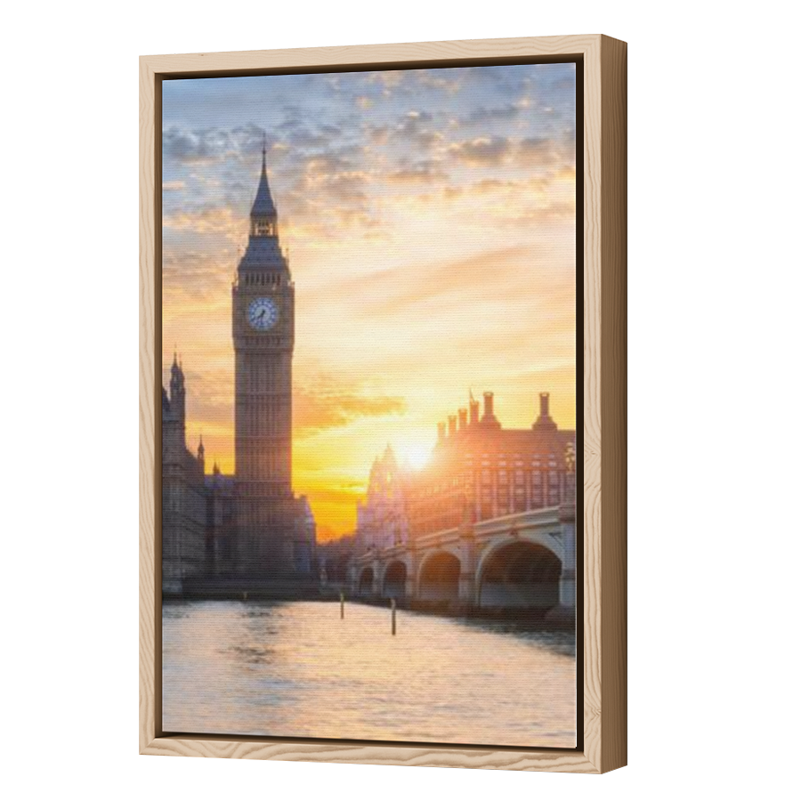 Thumbnail for Canvas - Wood Grain Floating Frame