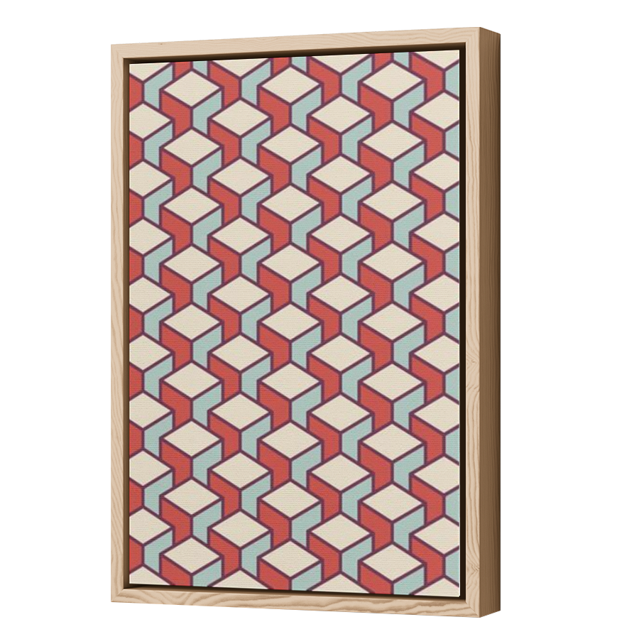 Thumbnail for Canvas - Wood Grain Floating Frame
