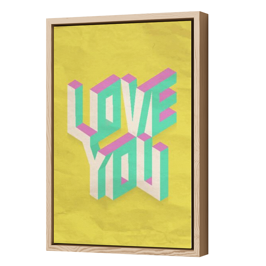 Thumbnail for Canvas - Wood Grain Floating Frame