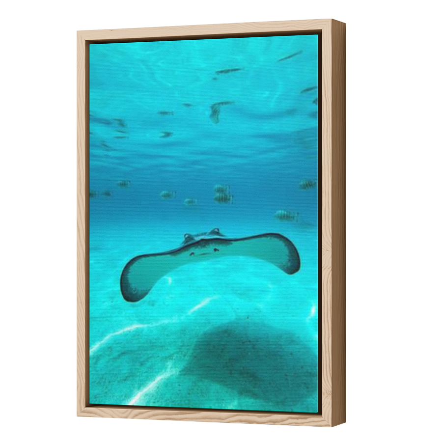 Thumbnail for Canvas - Wood Grain Floating Frame