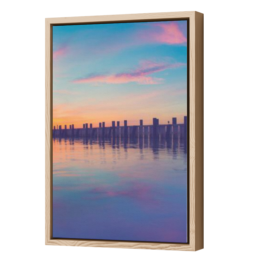 Thumbnail for Canvas - Wood Grain Floating Frame