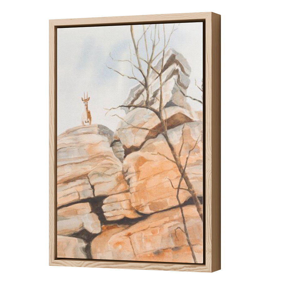 Thumbnail for Canvas - Wood Grain Floating Frame