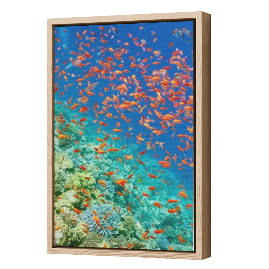 Thumbnail for Canvas - Wood Grain Floating Frame
