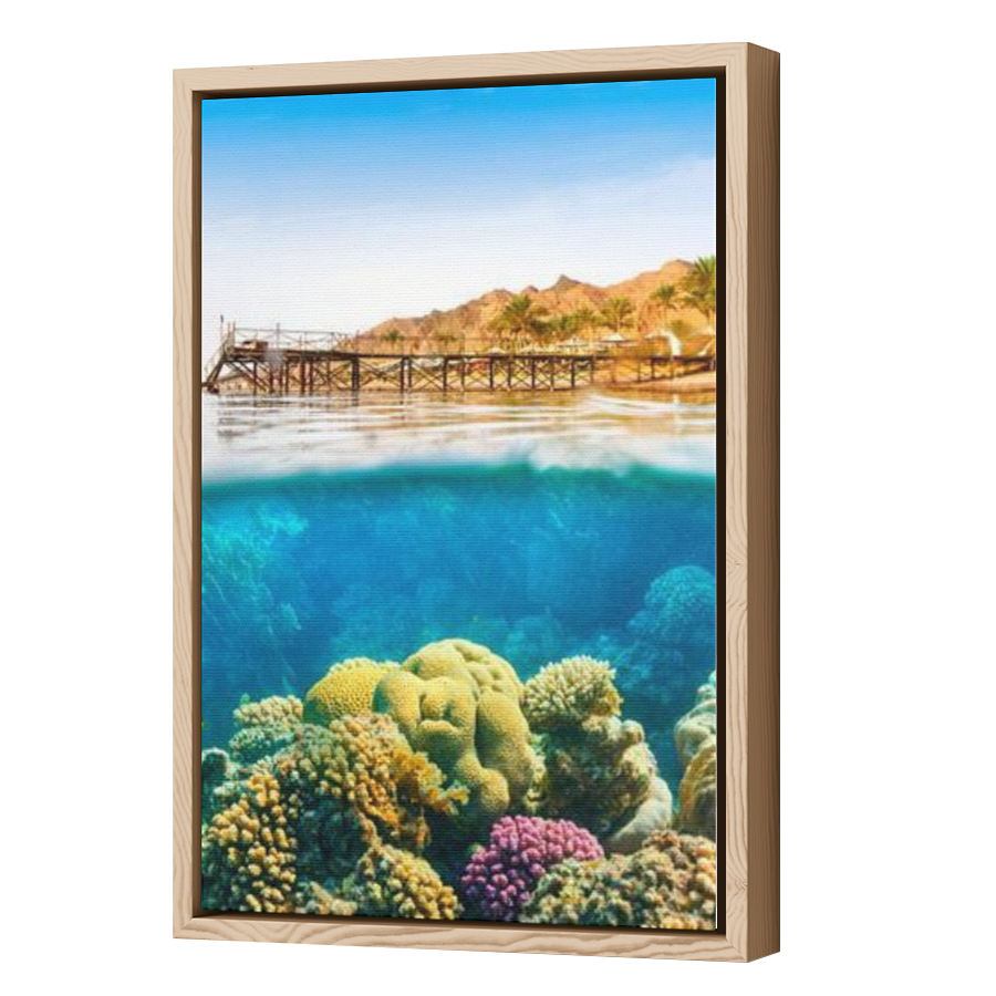 Thumbnail for Canvas - Wood Grain Floating Frame