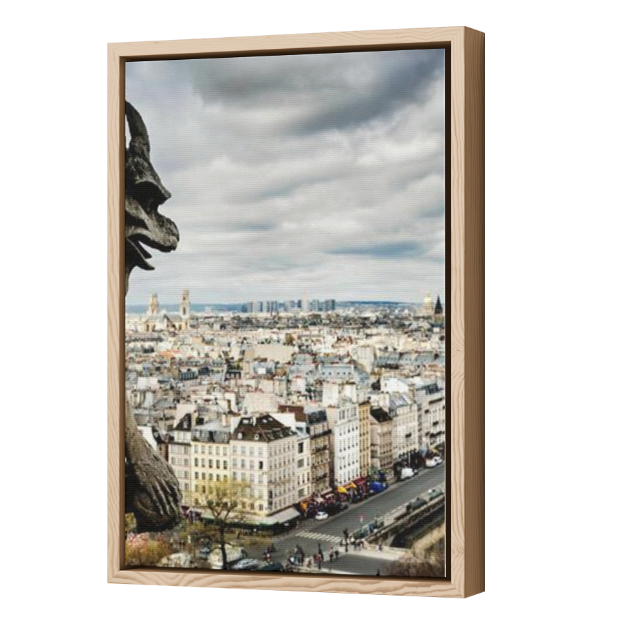 Thumbnail for Canvas - Wood Grain Floating Frame