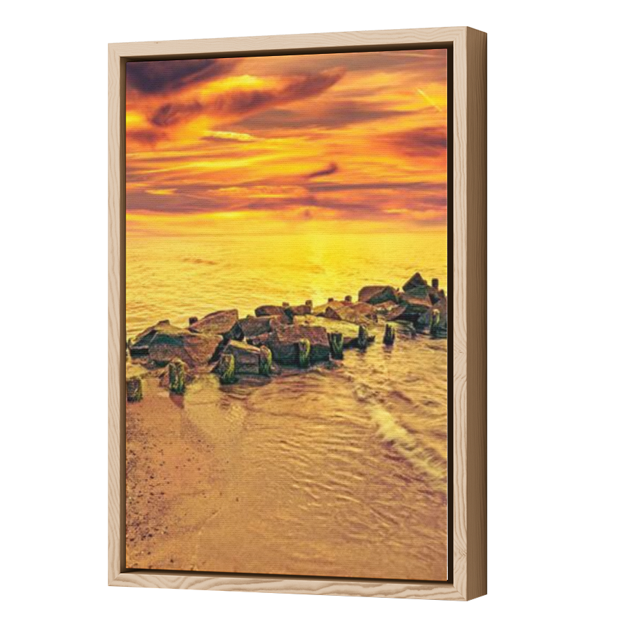 Thumbnail for Canvas - Wood Grain Floating Frame