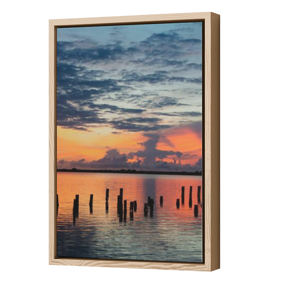 Thumbnail for Canvas - Wood Grain Floating Frame