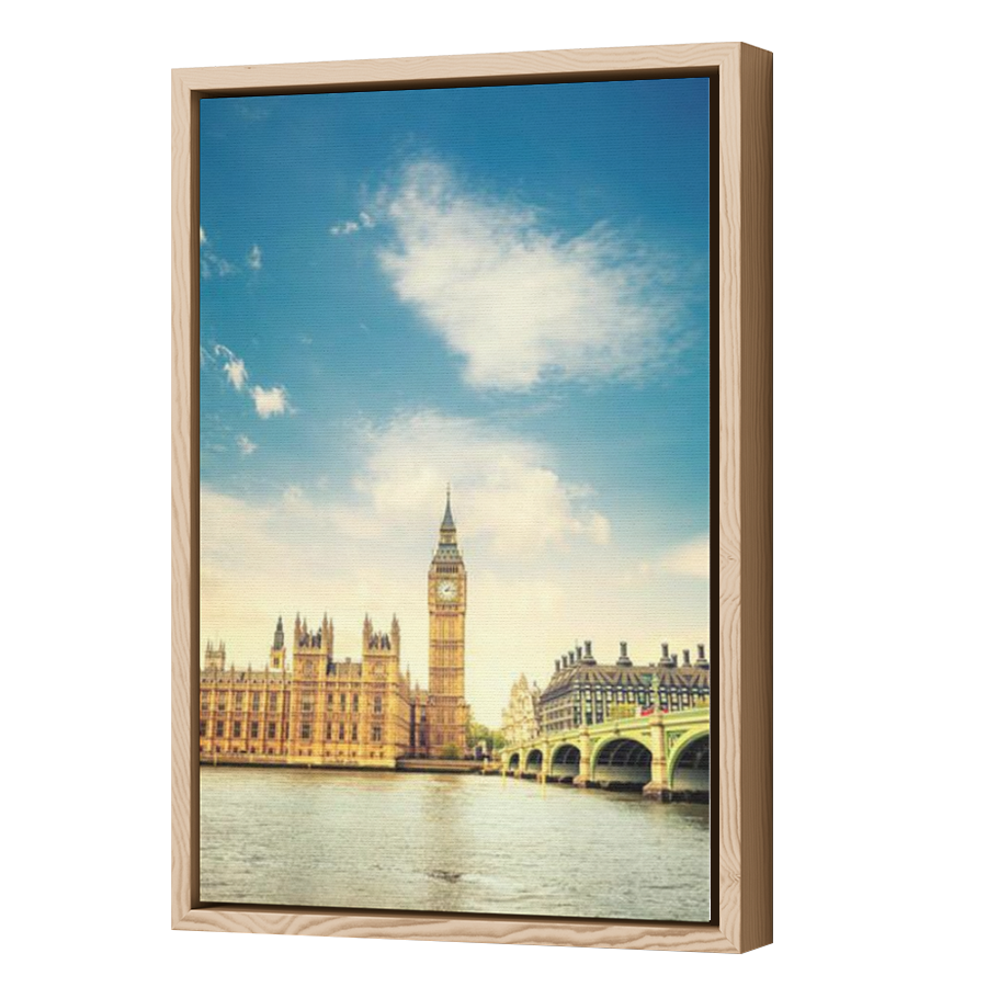 Thumbnail for Canvas - Wood Grain Floating Frame
