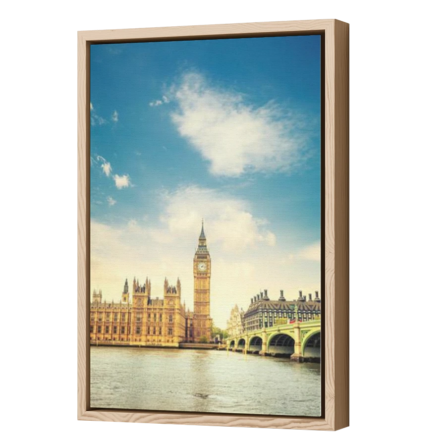 Thumbnail for Canvas - Wood Grain Floating Frame