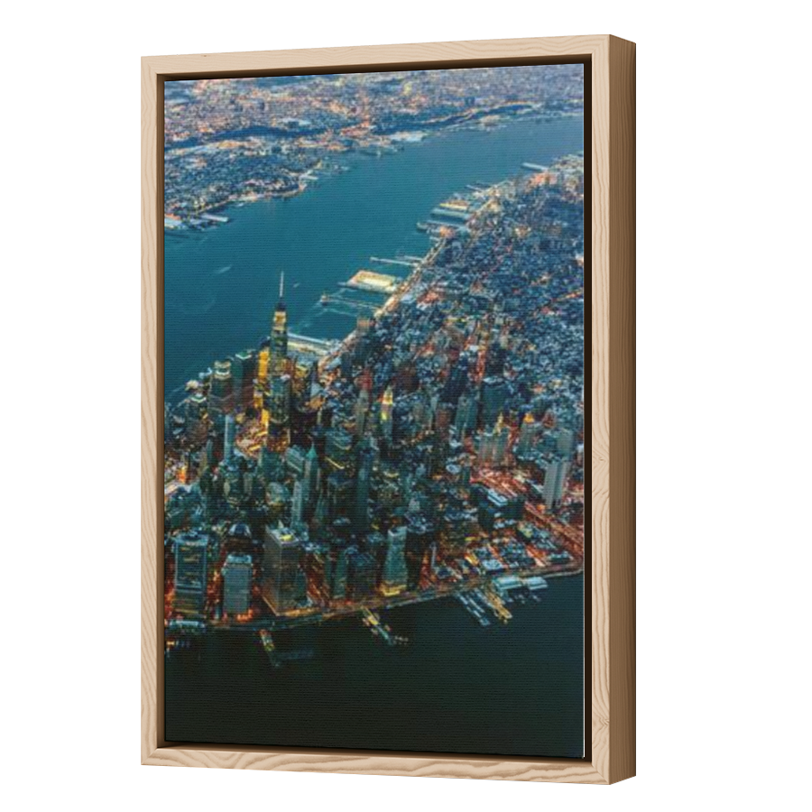 Thumbnail for Canvas - Wood Grain Floating Frame
