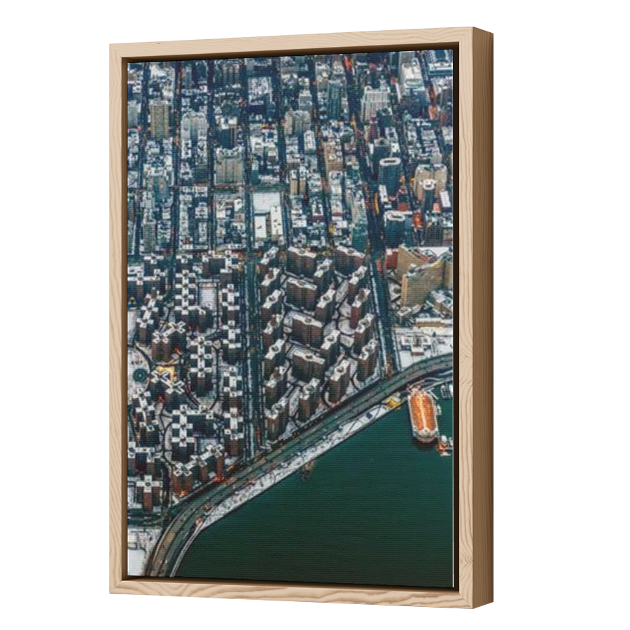 Thumbnail for Canvas - Wood Grain Floating Frame