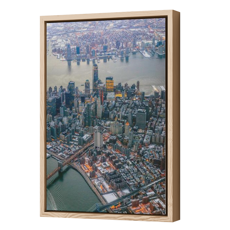 Thumbnail for Canvas - Wood Grain Floating Frame