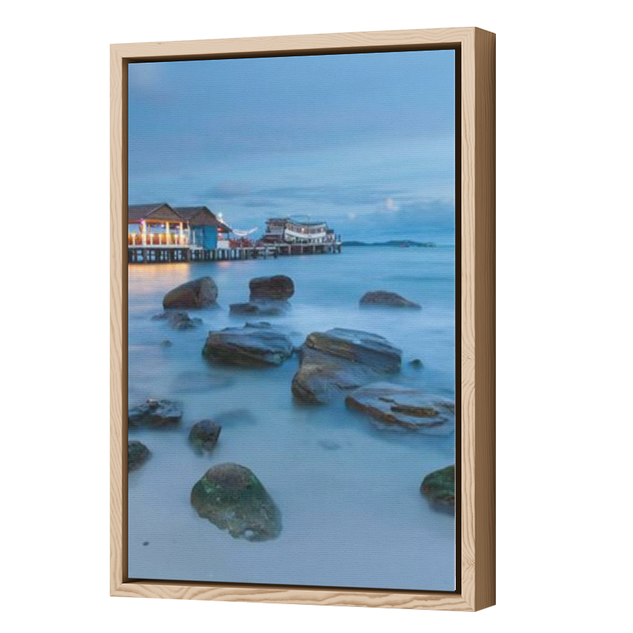 Thumbnail for Canvas - Wood Grain Floating Frame