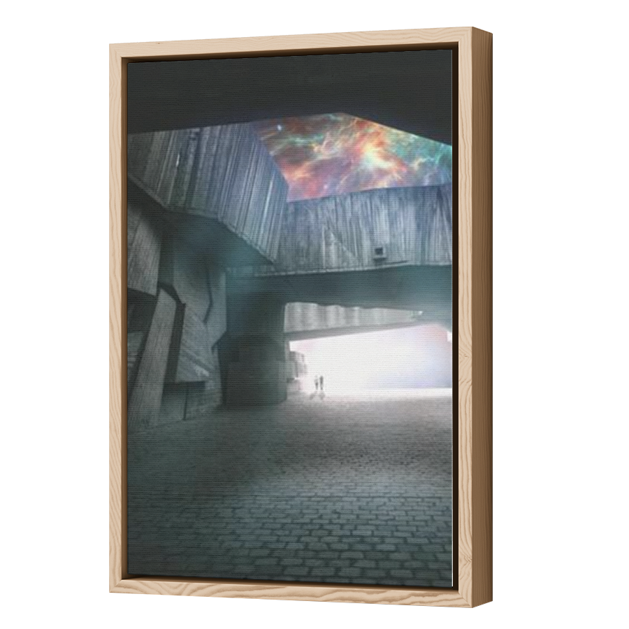 Thumbnail for Canvas - Wood Grain Floating Frame