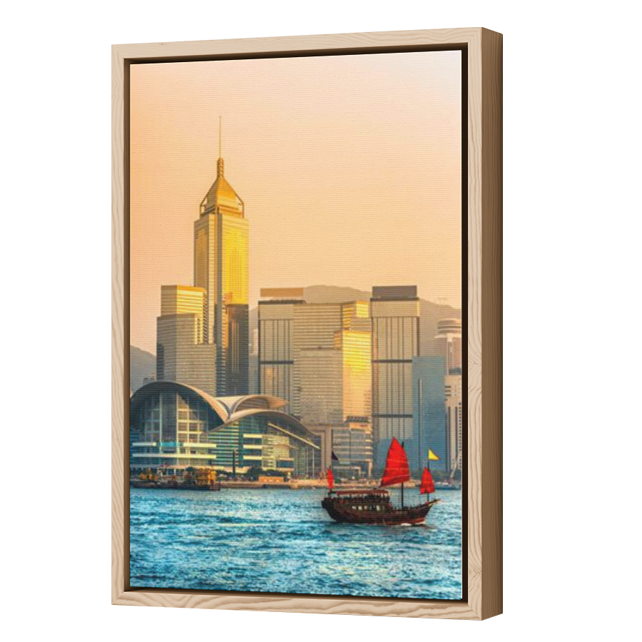 Thumbnail for Canvas - Wood Grain Floating Frame