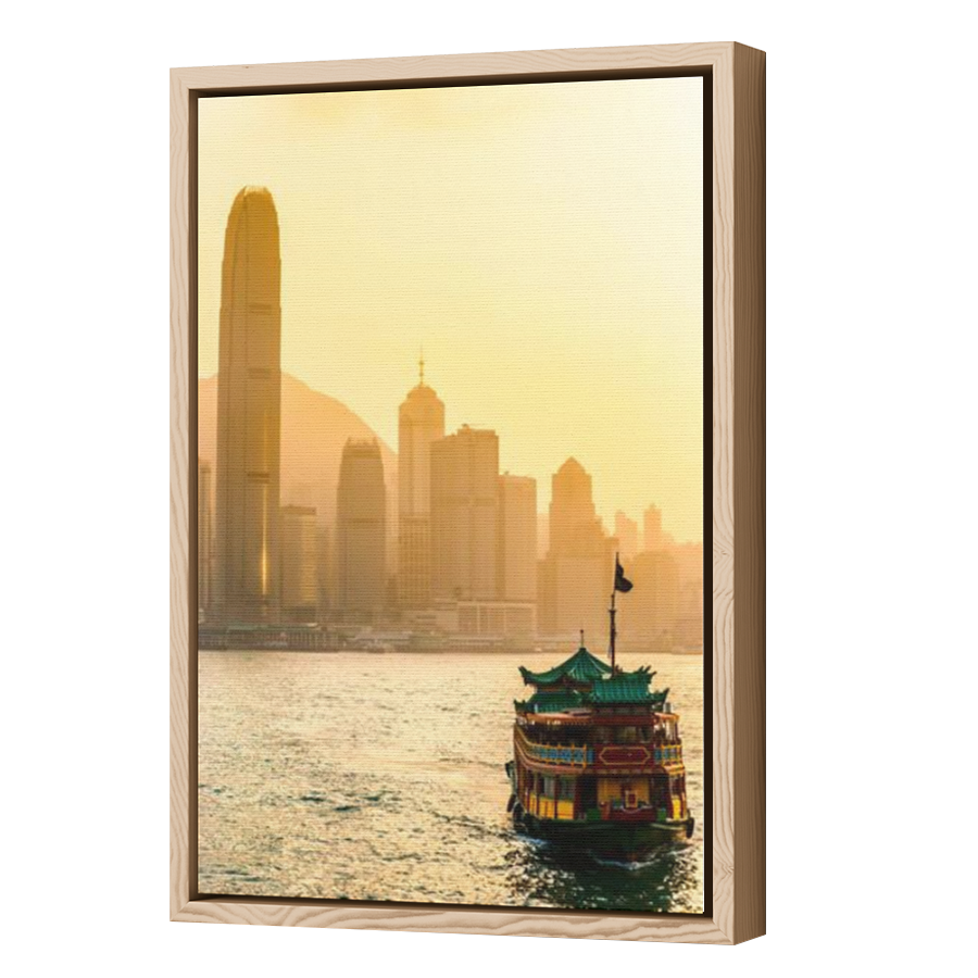 Thumbnail for Canvas - Wood Grain Floating Frame