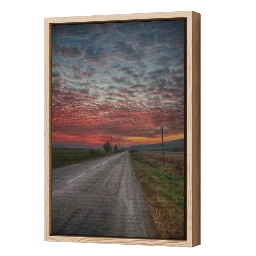 Thumbnail for Canvas - Wood Grain Floating Frame