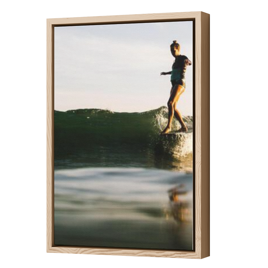 Thumbnail for Canvas - Wood Grain Floating Frame
