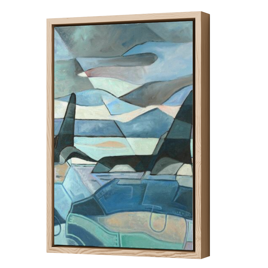 Thumbnail for Canvas - Wood Grain Floating Frame