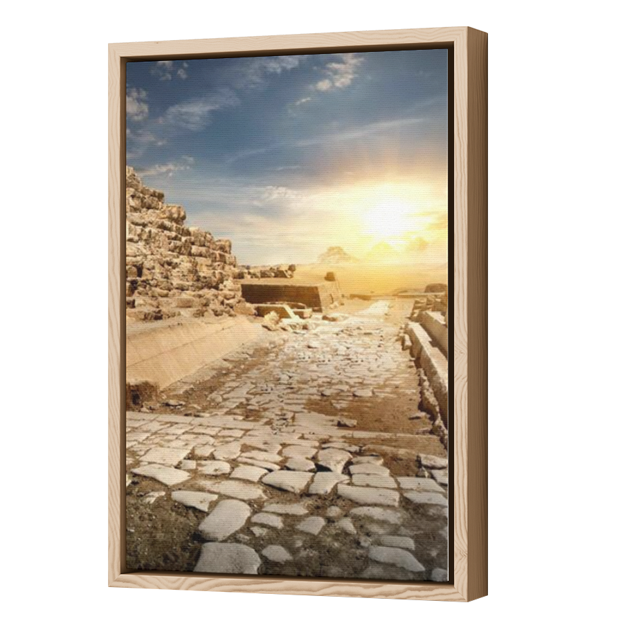 Thumbnail for Canvas - Wood Grain Floating Frame