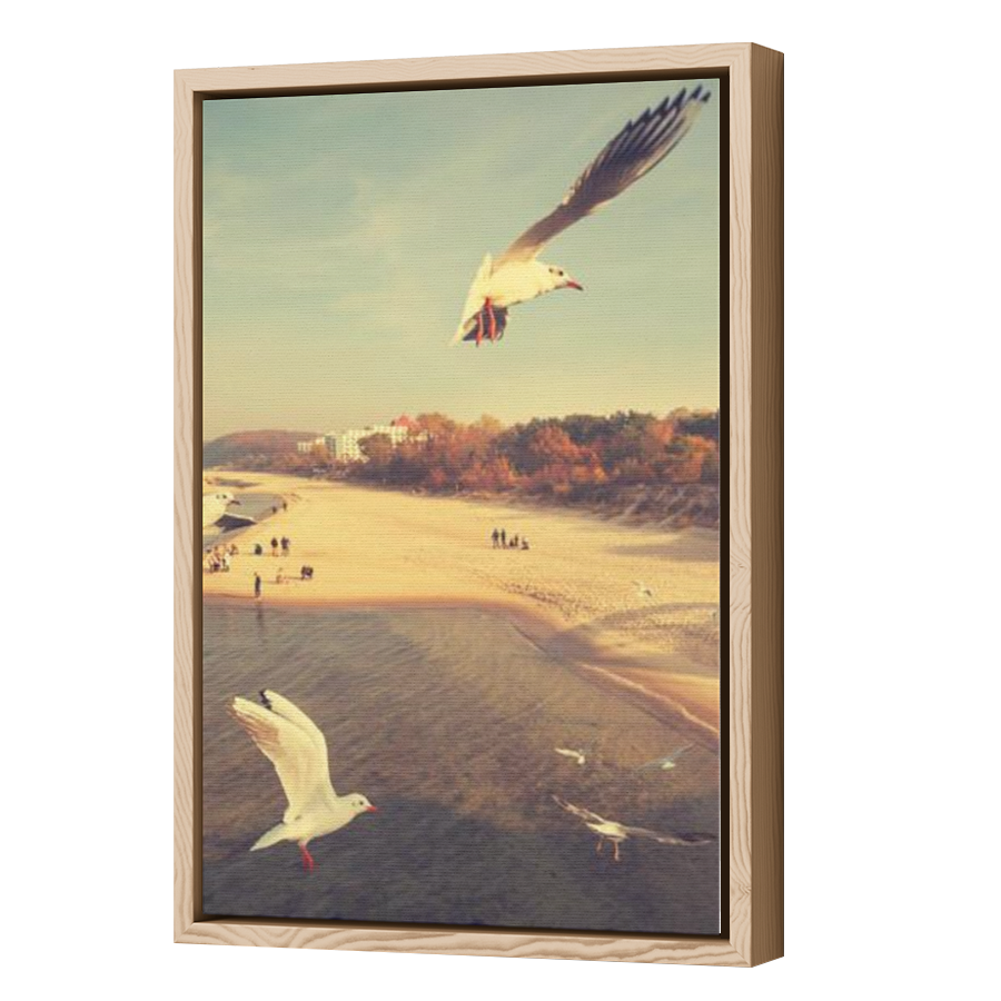 Thumbnail for Canvas - Wood Grain Floating Frame