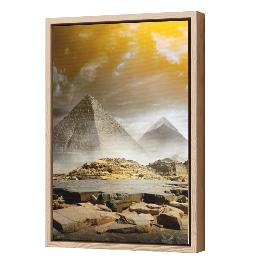 Thumbnail for Canvas - Wood Grain Floating Frame
