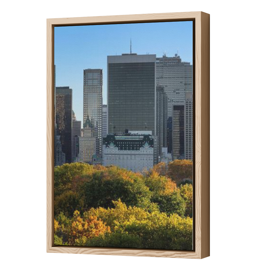 Thumbnail for Canvas - Wood Grain Floating Frame