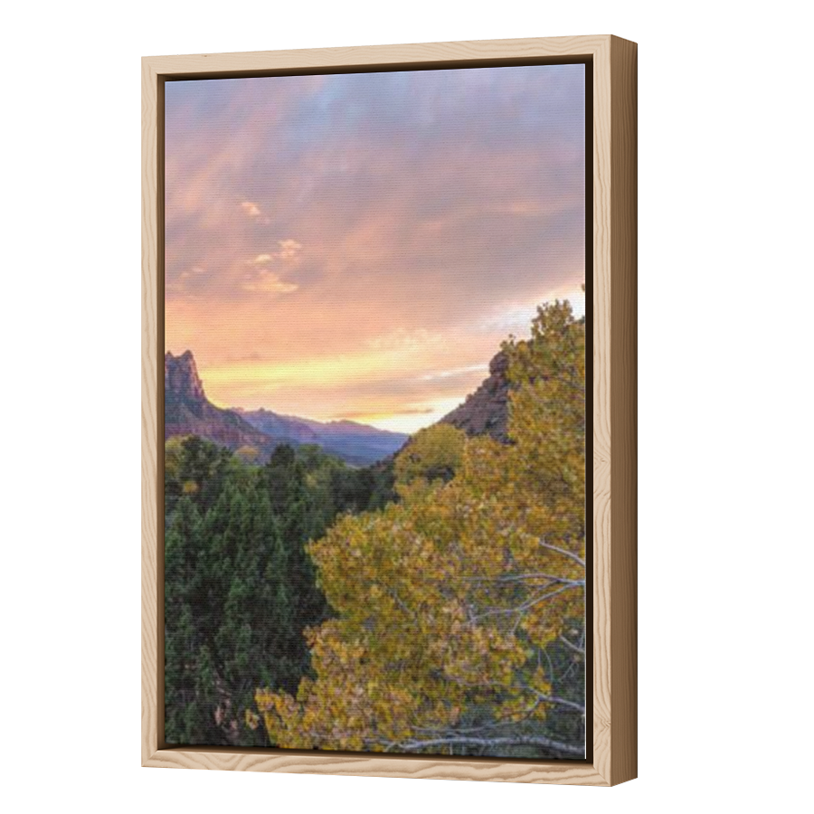 Thumbnail for Canvas - Wood Grain Floating Frame