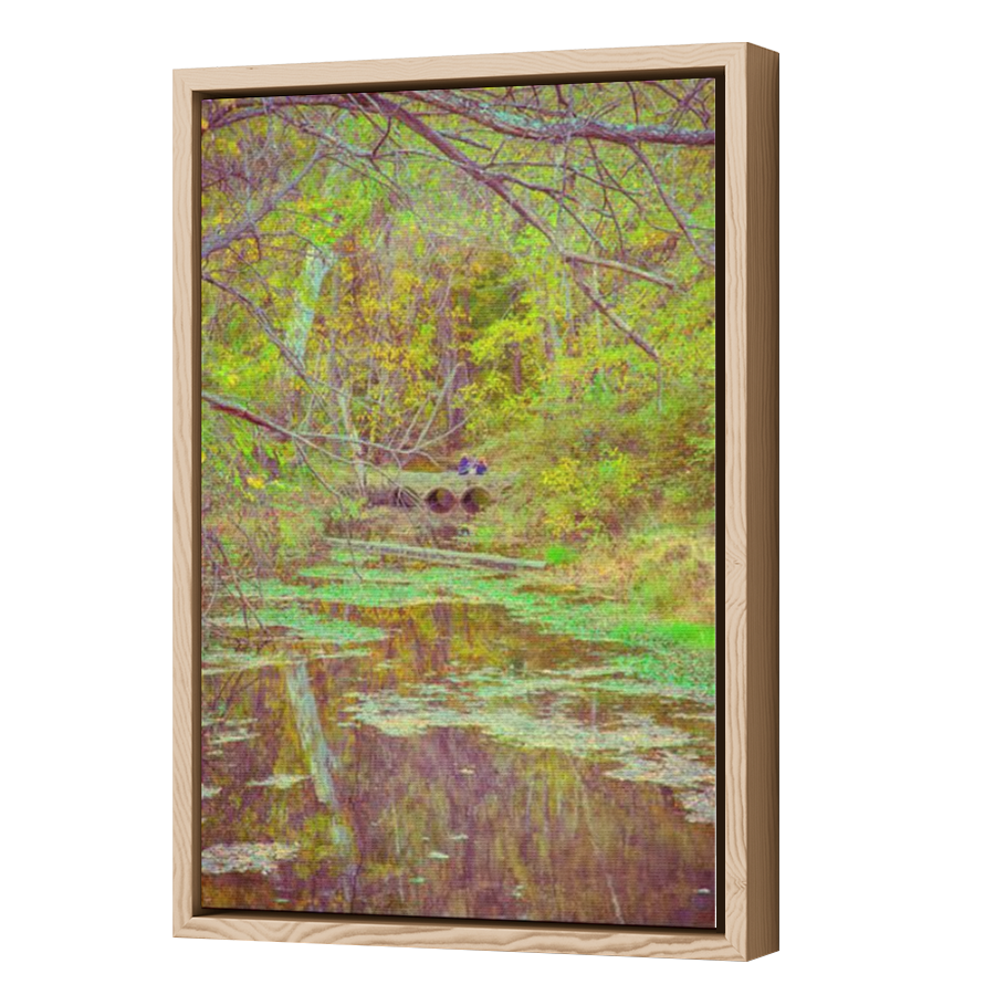 Thumbnail for Canvas - Wood Grain Floating Frame