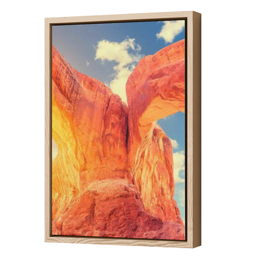 Thumbnail for Canvas - Wood Grain Floating Frame