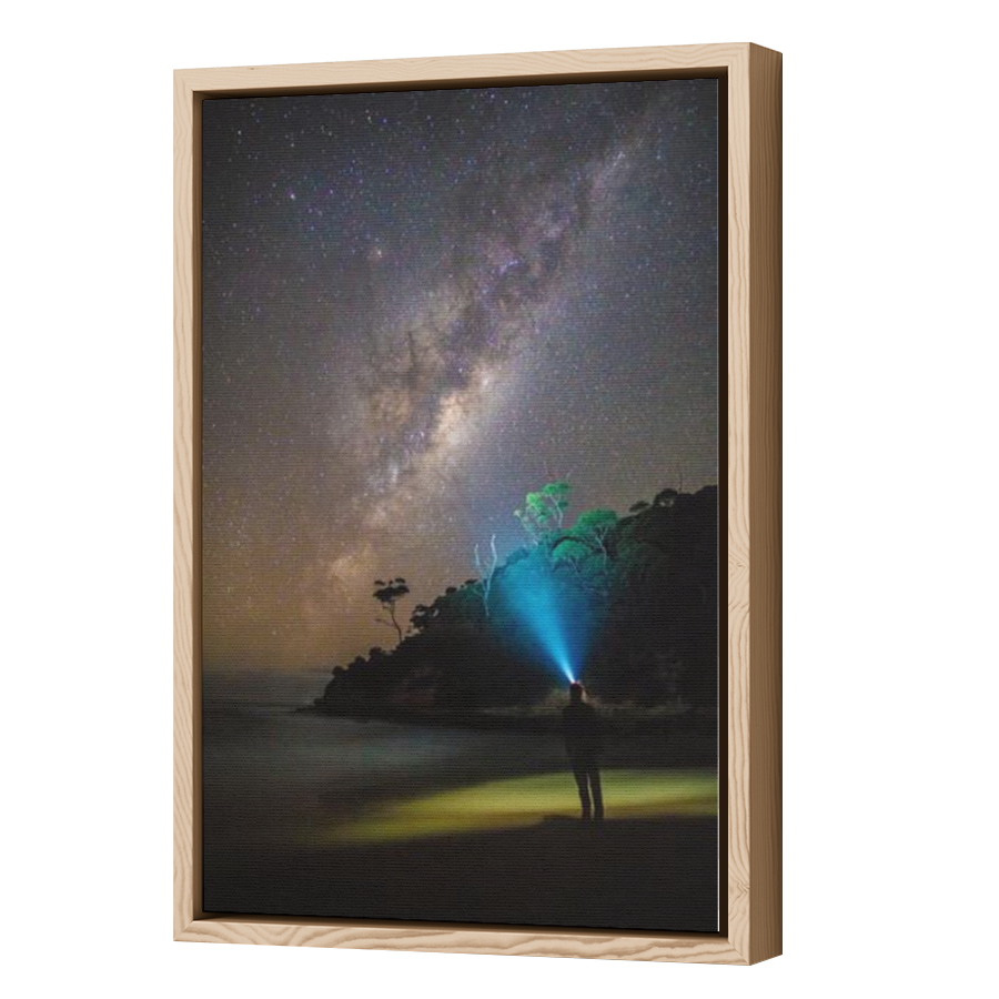 Thumbnail for Canvas - Wood Grain Floating Frame