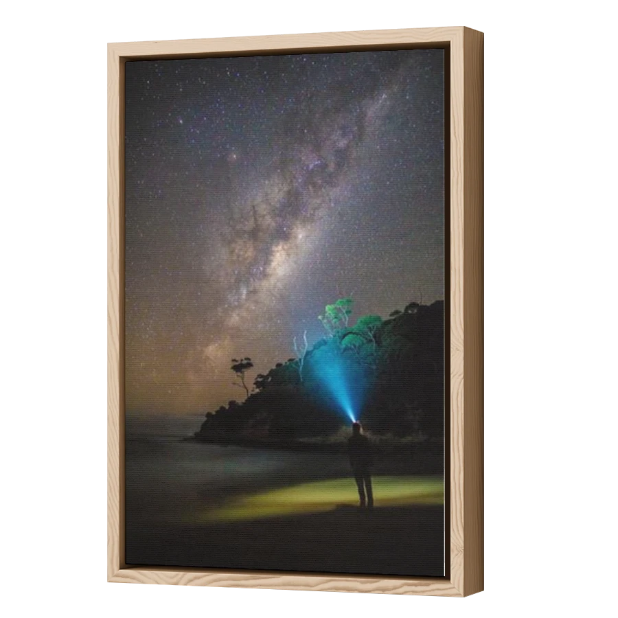 Thumbnail for Canvas - Wood Grain Floating Frame