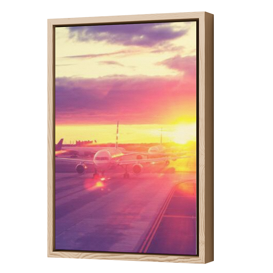 Thumbnail for Canvas - Wood Grain Floating Frame