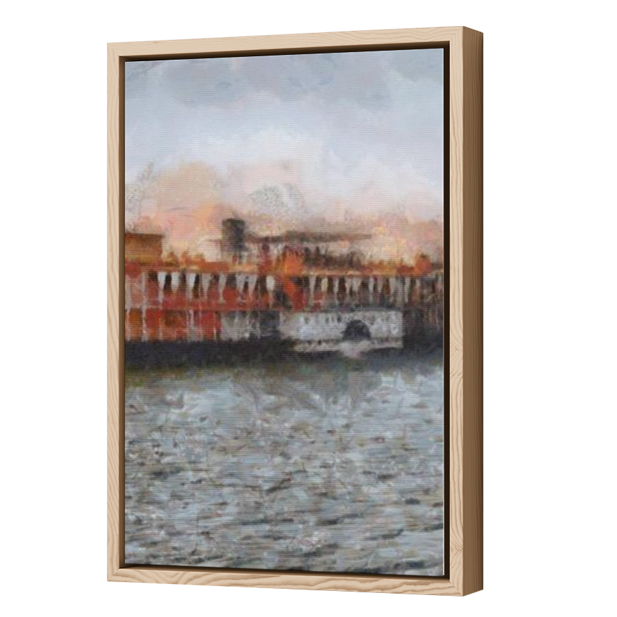Thumbnail for Canvas - Wood Grain Floating Frame