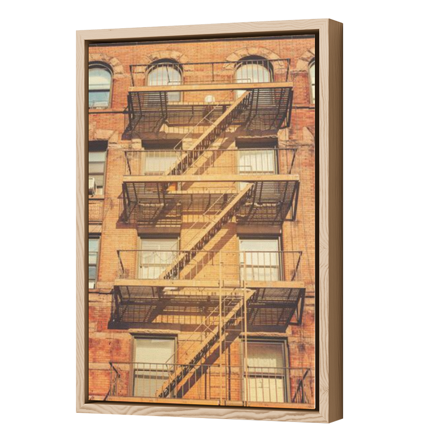 Thumbnail for Canvas - Wood Grain Floating Frame
