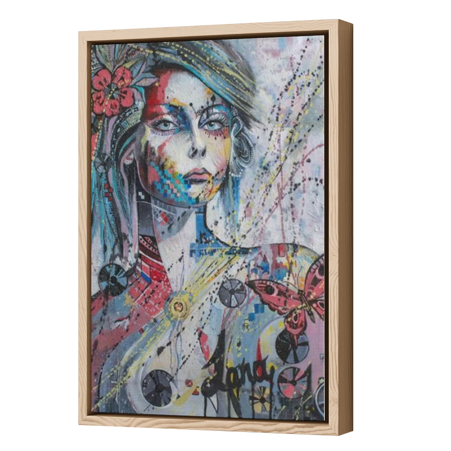 Thumbnail for Canvas - Wood Grain Floating Frame