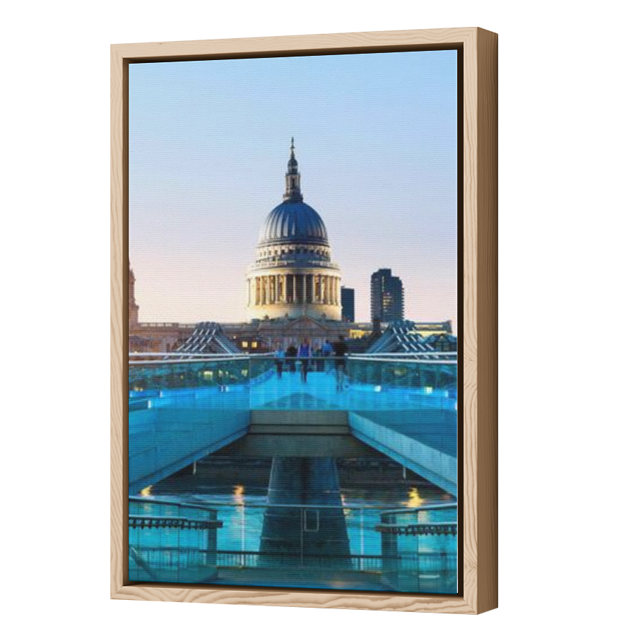 Thumbnail for Canvas - Wood Grain Floating Frame
