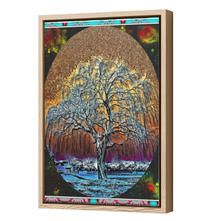 Thumbnail for Canvas - Wood Grain Floating Frame