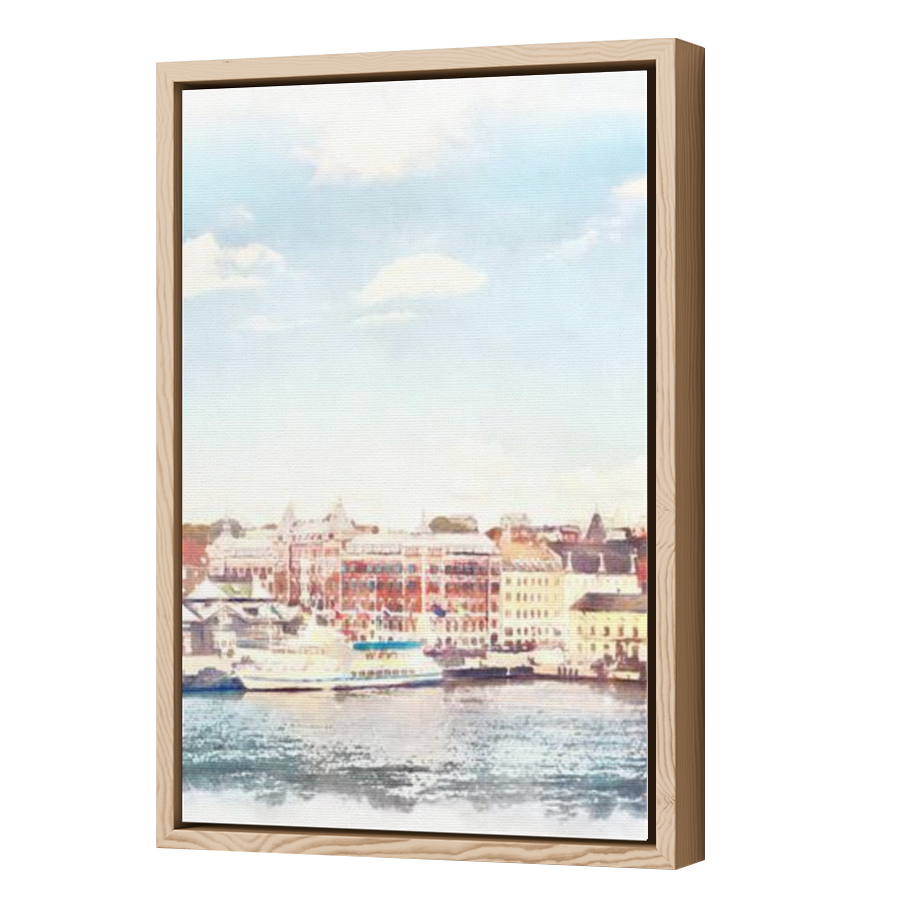 Thumbnail for Canvas - Wood Grain Floating Frame