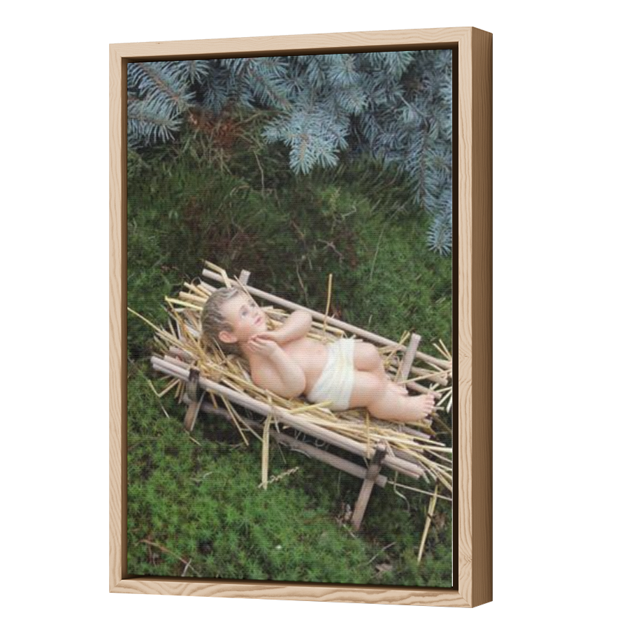 Thumbnail for Canvas - Wood Grain Floating Frame