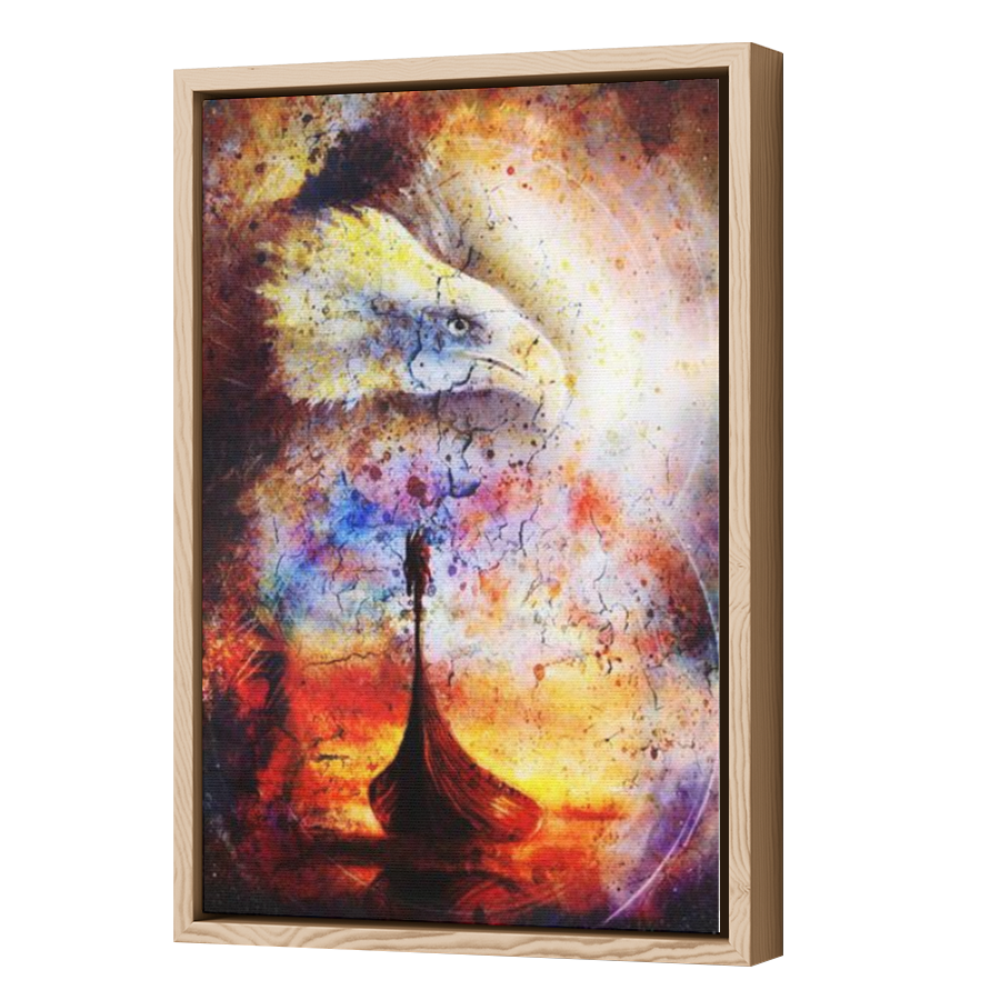 Thumbnail for Canvas - Wood Grain Floating Frame