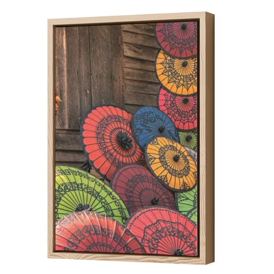 Thumbnail for Canvas - Wood Grain Floating Frame