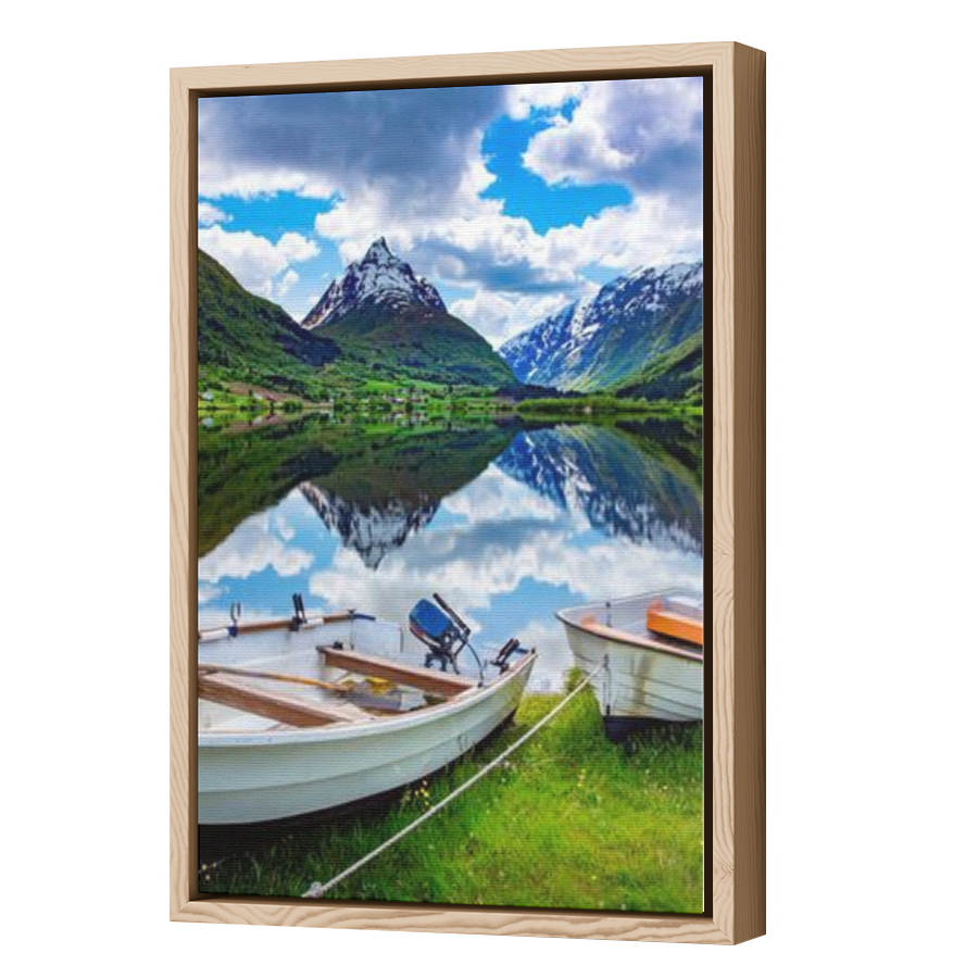 Thumbnail for Canvas - Wood Grain Floating Frame