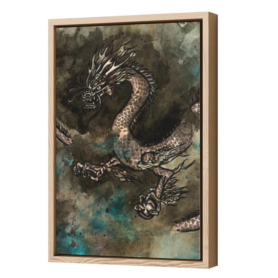 Thumbnail for Canvas - Wood Grain Floating Frame