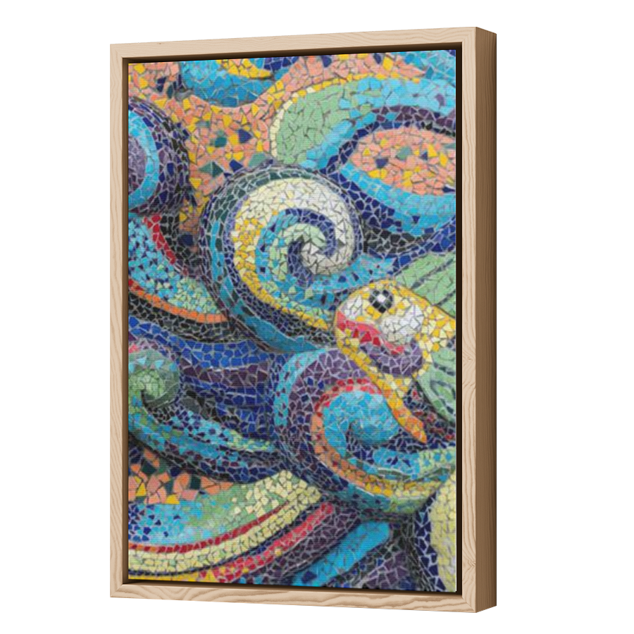 Thumbnail for Canvas - Wood Grain Floating Frame