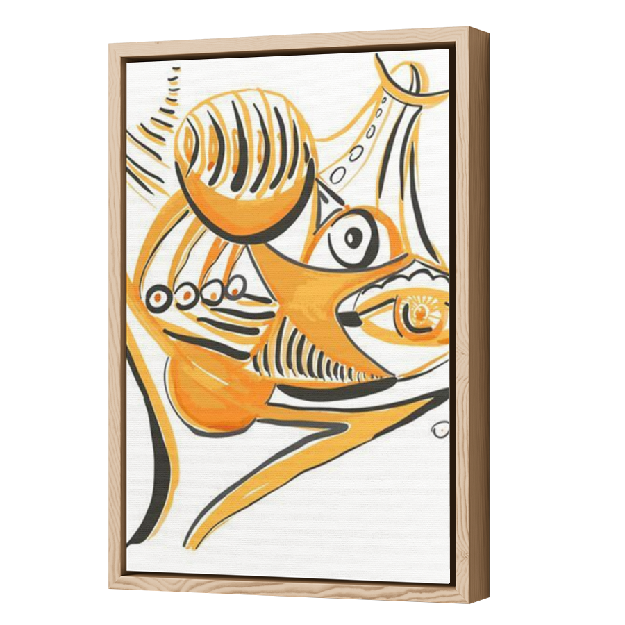Thumbnail for Canvas - Wood Grain Floating Frame
