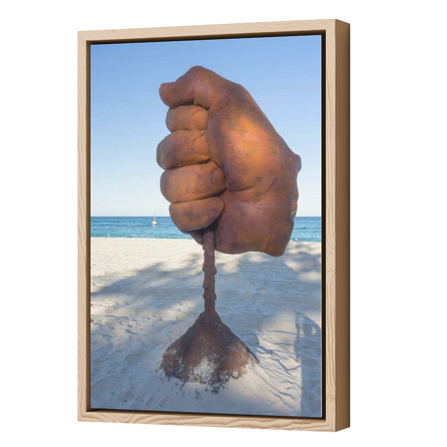 Thumbnail for Canvas - Wood Grain Floating Frame