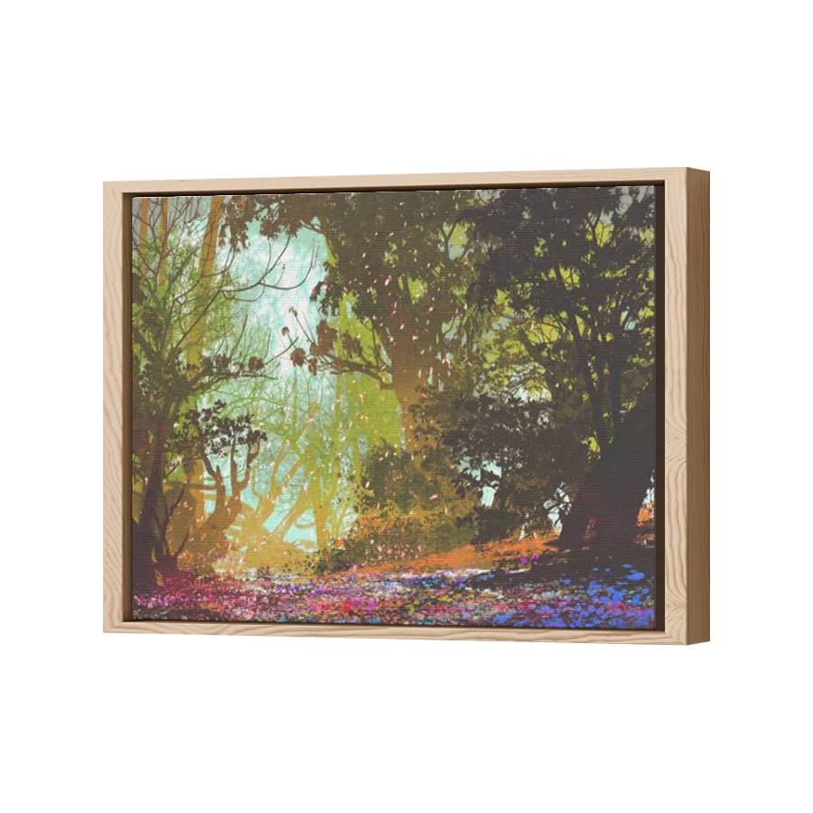 Thumbnail for Canvas - Wood Grain Floating Frame