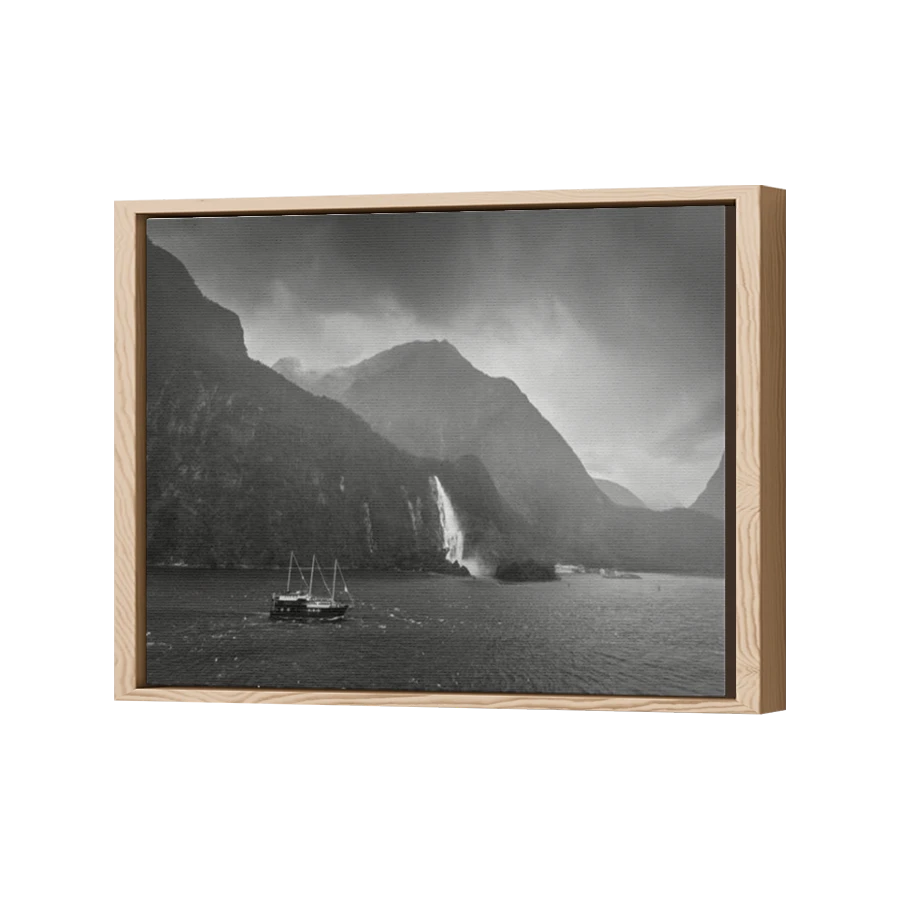 Thumbnail for Canvas - Wood Grain Floating Frame