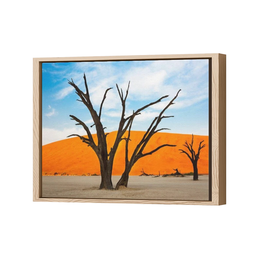 Thumbnail for Canvas - Wood Grain Floating Frame